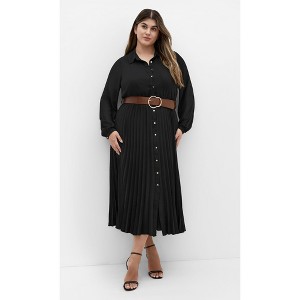 Women's Plus Size Honey Lane Dress - black | CITY CHIC - 1 of 4