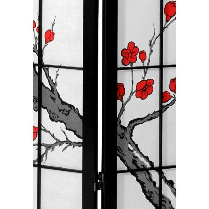Oriental Furniture 6' Tall Blossom Shoji Screen, 4 of 5