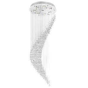 CWI Lighting Ribbon 8 Light Flush Mount With Chrome Finish - 1 of 4