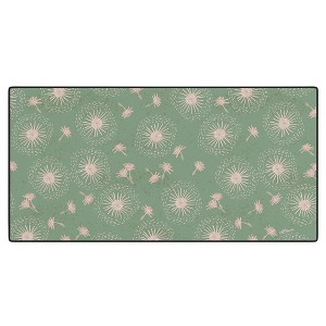 H Miller Ink Illustration Make A Wish Dandelion Pattern Desk Mat - 1 of 4