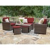 Leisure Made Newton 6pc Wicker Seating in Red Fabric - 2 of 4