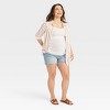 Over Belly Midi Maternity Jean Shorts - Isabel Maternity by Ingrid & Isabel™ - 3 of 4