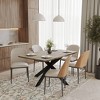 LeisureMod Ravenna 6-Piece Dining Set - 63" Rectangular MDF Wood Dining Table, 5 Leather Dining Chairs - 2 of 4