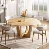 42" Round Dining Table Kitchen Table with Criss Cross Pedestal - 3 of 4
