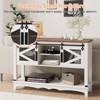 Coolmee 46.5 Inch Console Table with 2 Drawers, Modern TV Stand Entryway Table, Waterproof Accent Table for Living Room Entryway Bedrooms Hallway - 3 of 4