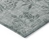 Gray Charcoal And Gold Floral Washable Indoor Outdoor Area Rug - 4 of 4