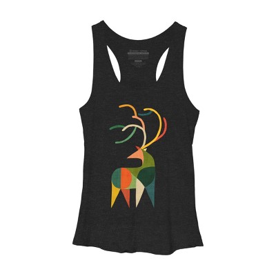 Women's Design By Humans Geometric deer By radiomode Racerback Tank Top