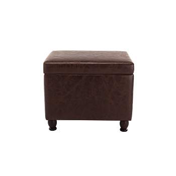 Rectangle Storage Ottoman with Hinged Lid - WOVENBYRD