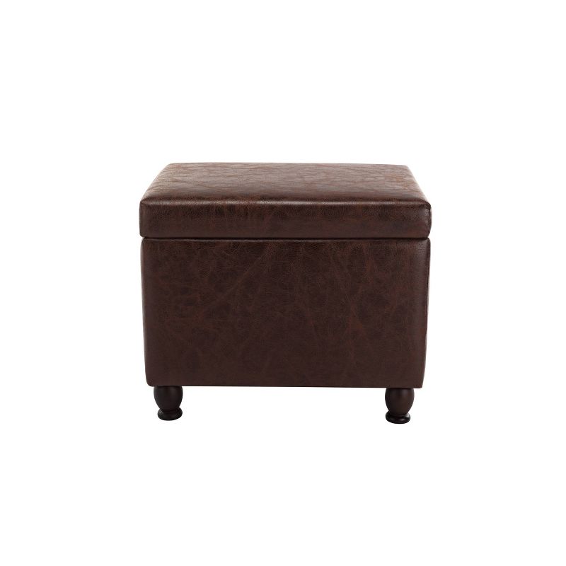 Rectangle Storage Ottoman with Hinged Lid - WOVENBYRD, 1 of 15