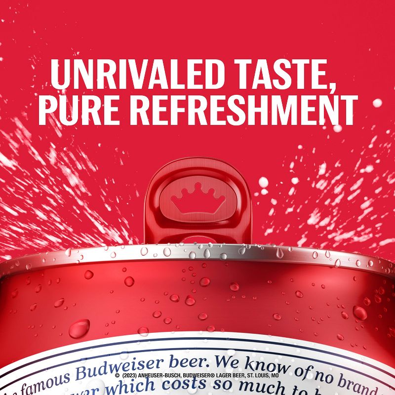 Budweiser Lager Beer - 15pk/12 fl oz Cans, 6 of 12