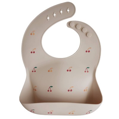 Image of Mushie Silicone Baby Bib - Cherries