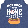 Girls' - Instant Message - Hot Dogs And Home Runs Graphic Sleeveless Aline Dress - 2 of 4