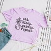 Simply Sage Market Women's Eat Sleep Garden Repeat Short Sleeve Relaxed Fit Cropped Tee - 3 of 4
