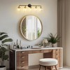 POWLIG Modern Vanity Light Fixture - Bathroom Mirror Lighting with Clear  Glass Globe Shades - 3 of 4