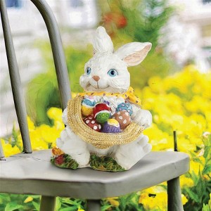 Design Toscano Mortimer the Bunny and his Easter Eggs Rabbit Statue - 1 of 4