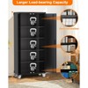 Metal storage cabinet with wheels, steel tool cabinet with pin board and 4 adjustable shelves, wheeled garage closet with lock - 2 of 4