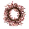 Vickerman 22" Dusty Rose Artificial Fall Eucalyptus and Berry Wreath - 3 of 4