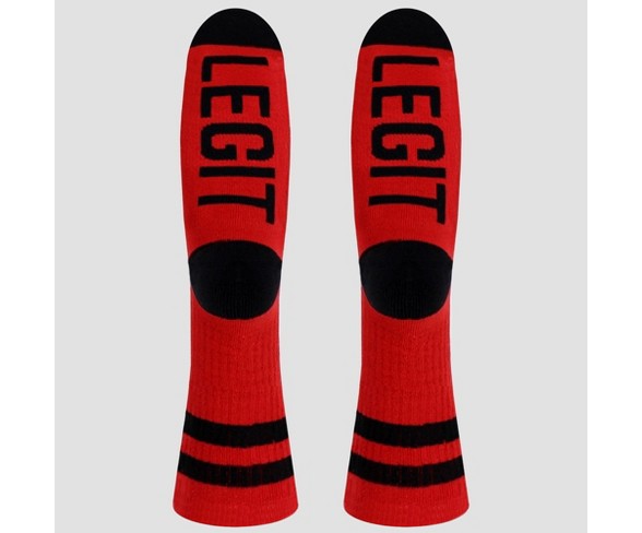 Men's Sock Talk Legit Crew Socks - Red 10-13