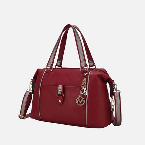 MKF Collection Lightweight Satchel Bag with Adjustable Strap, Opal | MKF Collection by Mia K - Red Pewter