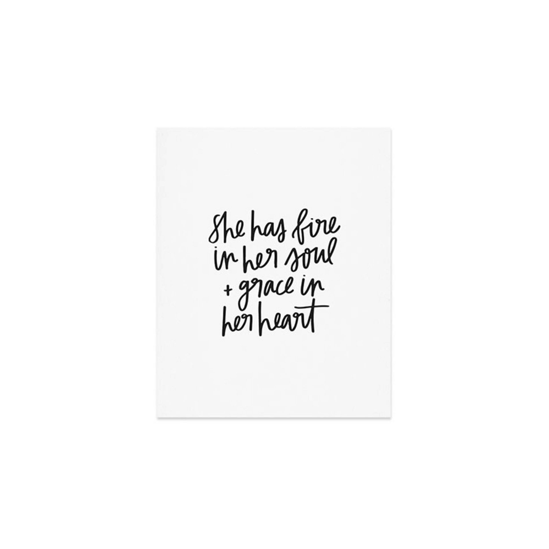 Chelcey Tate Grace In Her Heart Art Print Unframed Wall Poster White - Deny Designs