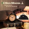 Aoibox Vintage Alarm Clock with Silent Movement, Night Light & Snooze, Old Fashioned Desk Decor for Bedroom, Living Room, Arabic Numerals - 4 of 4