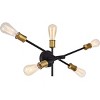 Elegant Lighting Axel Collection Wall Sconce D24.7 H9.9 Lt:5 Black and Brass Finish - 2 of 4