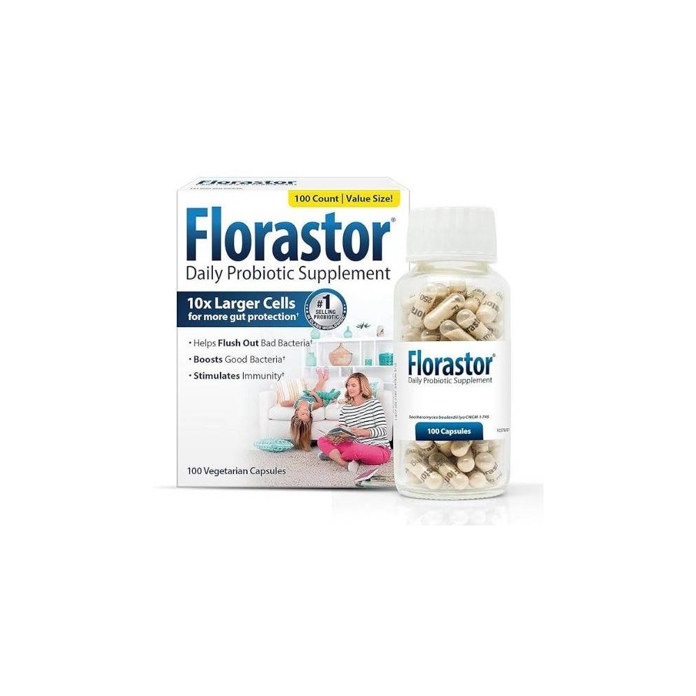 Photos - Vitamins & Minerals Florastor Daily Digestive Probiotic Capsules - 100ct