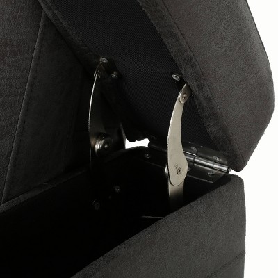 Everette Spot Black Microfiber Power Recliner with USB & Storage