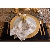 Design Imports Gold Beaded Burst Napkin Ring Set/6 - 3 of 4