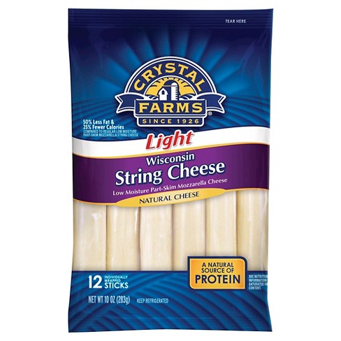 Crystal Farms Light String Cheese - 12ct : Target