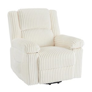 GustoWave Corduroy Manual Recliner Sofa with Pillow Top Arms, Thick Padding, Side Pocket, 400Lbs, Adjustable Recliner for Living Room - 1 of 4