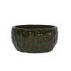 NAYSAYE Planter Set of 3 Ceramic Flowerpot Sleek Glossy Design for Indoor Outdoor Garden, Green, 15"*15"*7.5" - 4 of 4