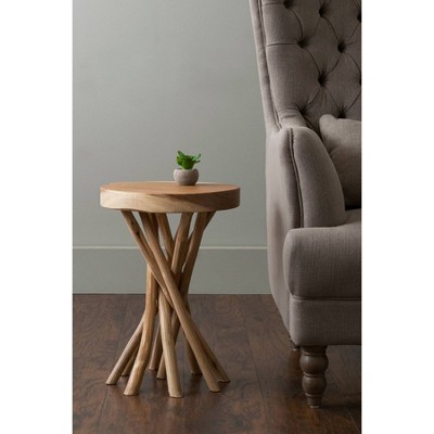 Kenton Teak Accent Table Brown - East At Main