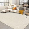 Washable Area Rug Soft Rugs for Living Room Modern Striped Non Slip Rug Geometric Checkered Foldable Print Mat - 2 of 4