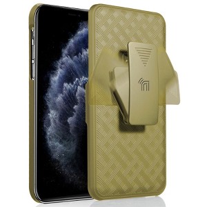 Nakedcellphone Case with Stand and Screen Protector and Belt Clip Holster for iPhone 11 - 1 of 4