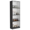 VYNXARIA Vinton Bookcase - Spacious Tier-Shelving Design in Matt Gray/White - 2 of 4