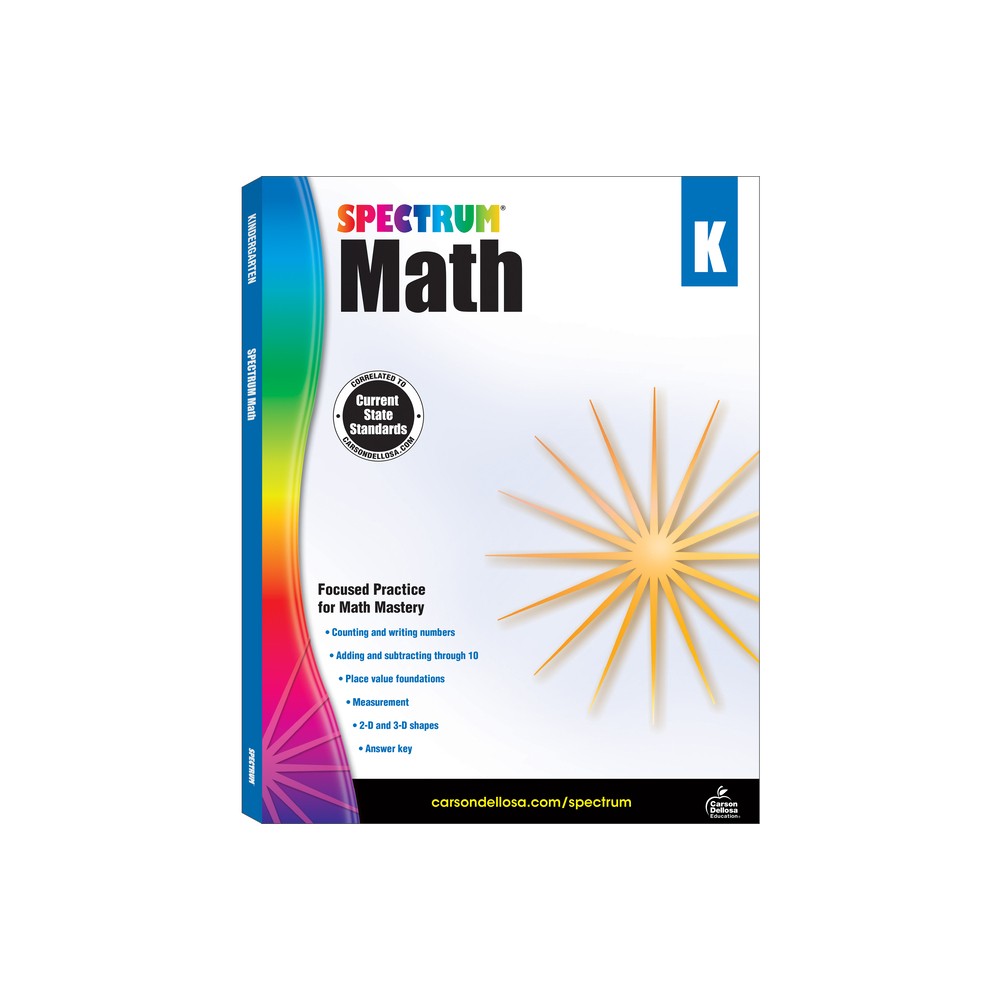 ISBN 9781483808680 product image for Spectrum Math Workbook, Grade K - (Paperback) | upcitemdb.com