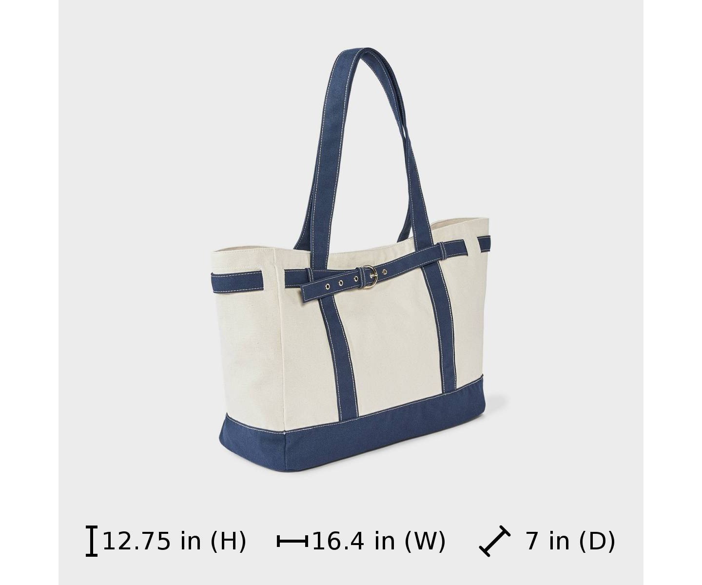 Сумка Universal Thread Canvas Large Belted, цвет: Синий — фото 7