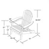 Jiallo Foldable Adirondack Chair with cup holder Conversation Set, 2 Foldable Adirondack Chairs with cup holders with Ottoman and 1 End Table - image 2 of 4