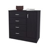 FM Furniture,4-Drawer Dresser with Side Cabinet, Freestanding Storage Organizer, Wenge - 2 of 4