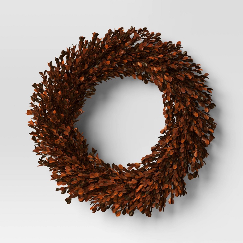 21.25" Boxwood Wreath Brown - Threshold™