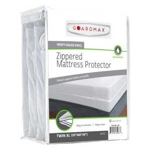 Guardmax Heavy Duty Vinyl Zippered Mattress Encasement White - 1 of 4