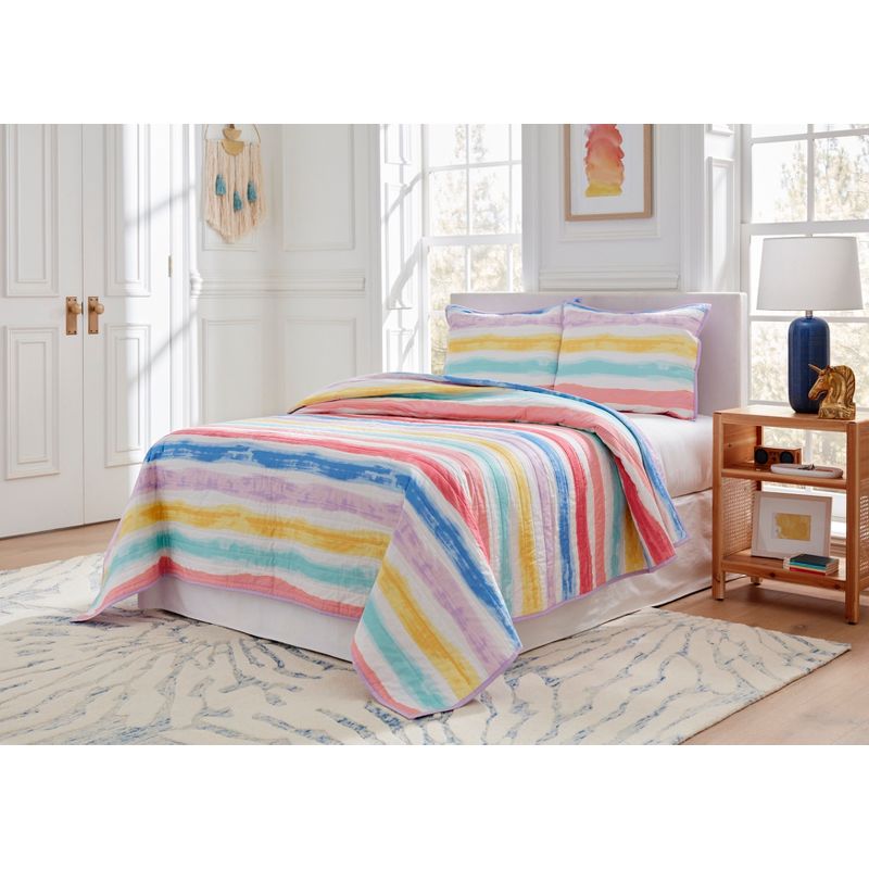 Lullaby Bedding Printed 100% Cotton Percale Quilt Set, 1 of 3