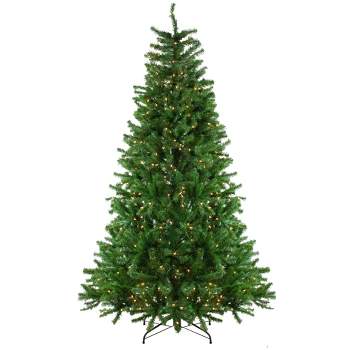 Northlight 7.5' Prelit Artificial Christmas Tree Slim Waterton Spruce - Clear Lights