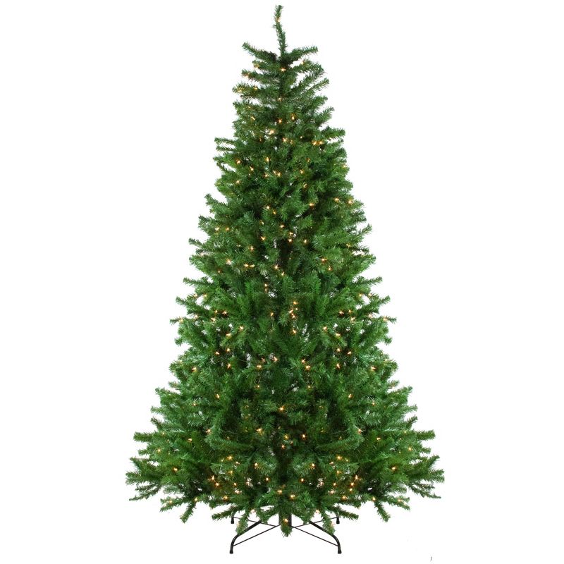 Northlight 7.5' Prelit Artificial Christmas Tree Slim Waterton Spruce - Clear Lights, 1 of 5