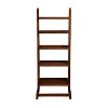 Kumasinova 55"H 5-Tier Ladder Bookshelf with Open Shelves,Elegant Vertical Display Storage Organizer,Compact Bookcase for Office & Study,Antique Oak - 4 of 4