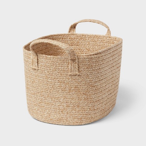 10.25 x 6 x 6 Small Woven Twisted Paper Rope Tapered Basket Gray -  Brightroom™