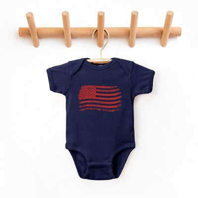 The Juniper Shop Usa Flag Baby Bodysuit - 18 Month - Navy : Target