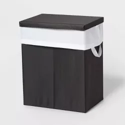 Laundry Hamper with Lift Liner and Lid Black - Brightroom™