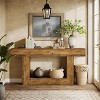 Hommoo 63" Farmhouse 2-Tier Console Table - 3 of 4
